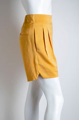 Amber Yellow Tailored Shorts