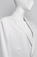 White Double-Breasted  Suit Jacket