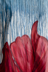 Hand Painted Blue Long Coat - ZAID FAROUKI