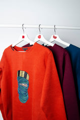 Orange Motif Sweater