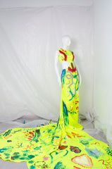 Handpainted Neon Gown - ZAID FAROUKI