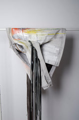 Hand Painted Fringe Denim Jacket - ZAID FAROUKI