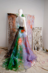 Handpainted Detachable Skirt - ZAID FAROUKI