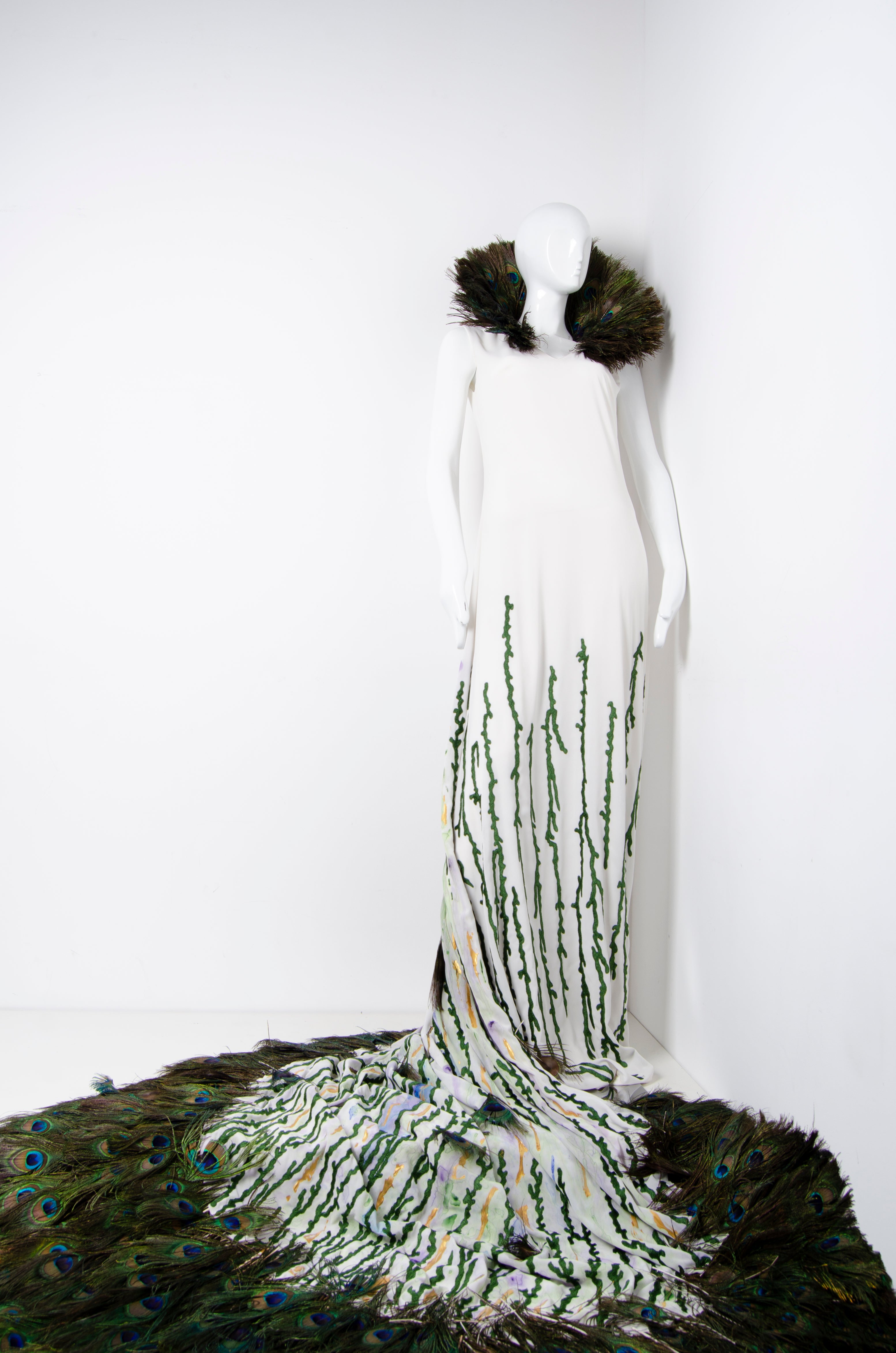 Peacock Feather Gown - ZAID FAROUKI