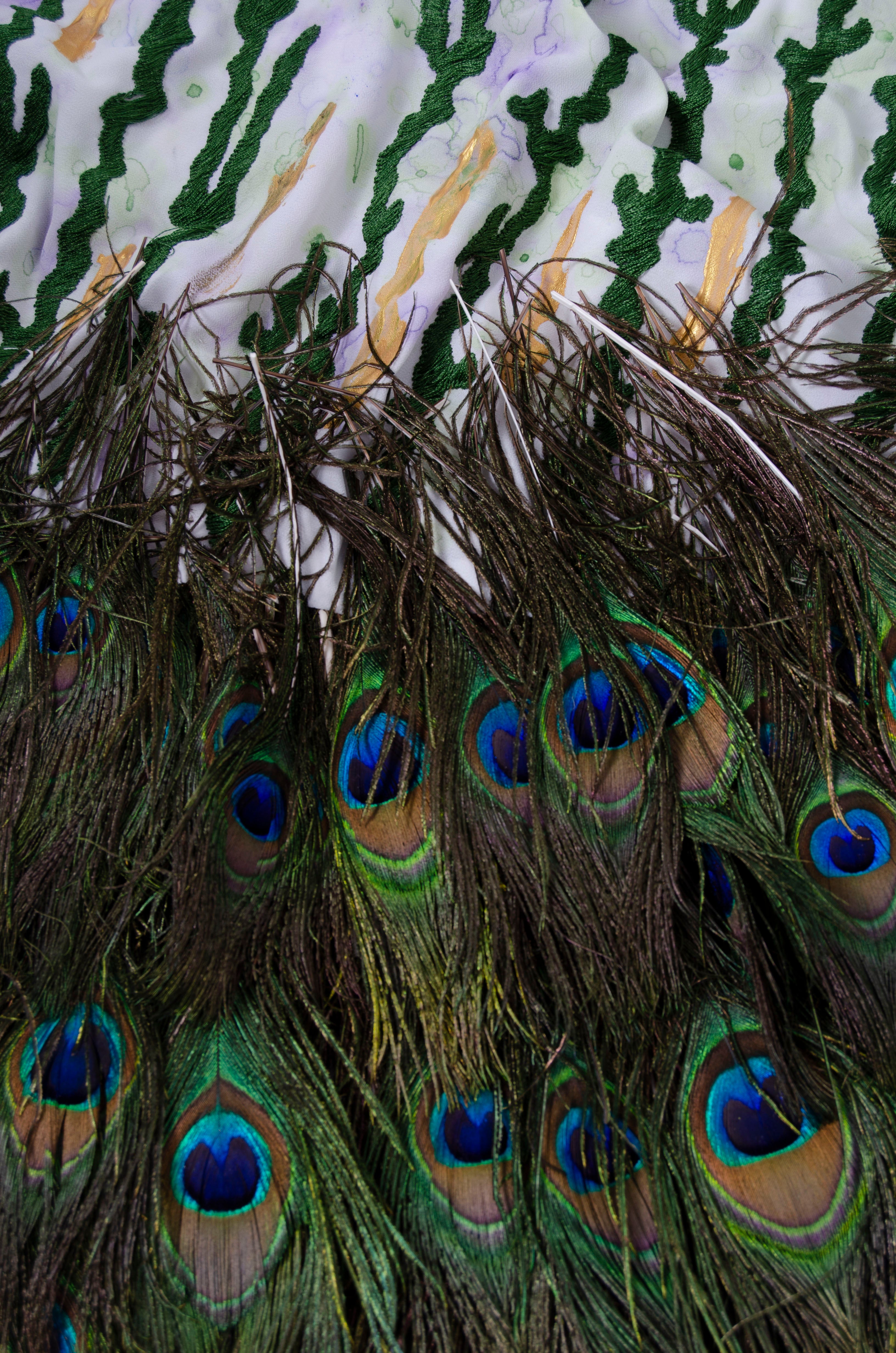 Peacock Feather Gown - ZAID FAROUKI