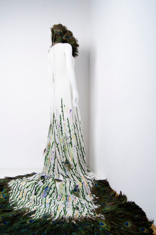 Peacock Feather Gown - ZAID FAROUKI