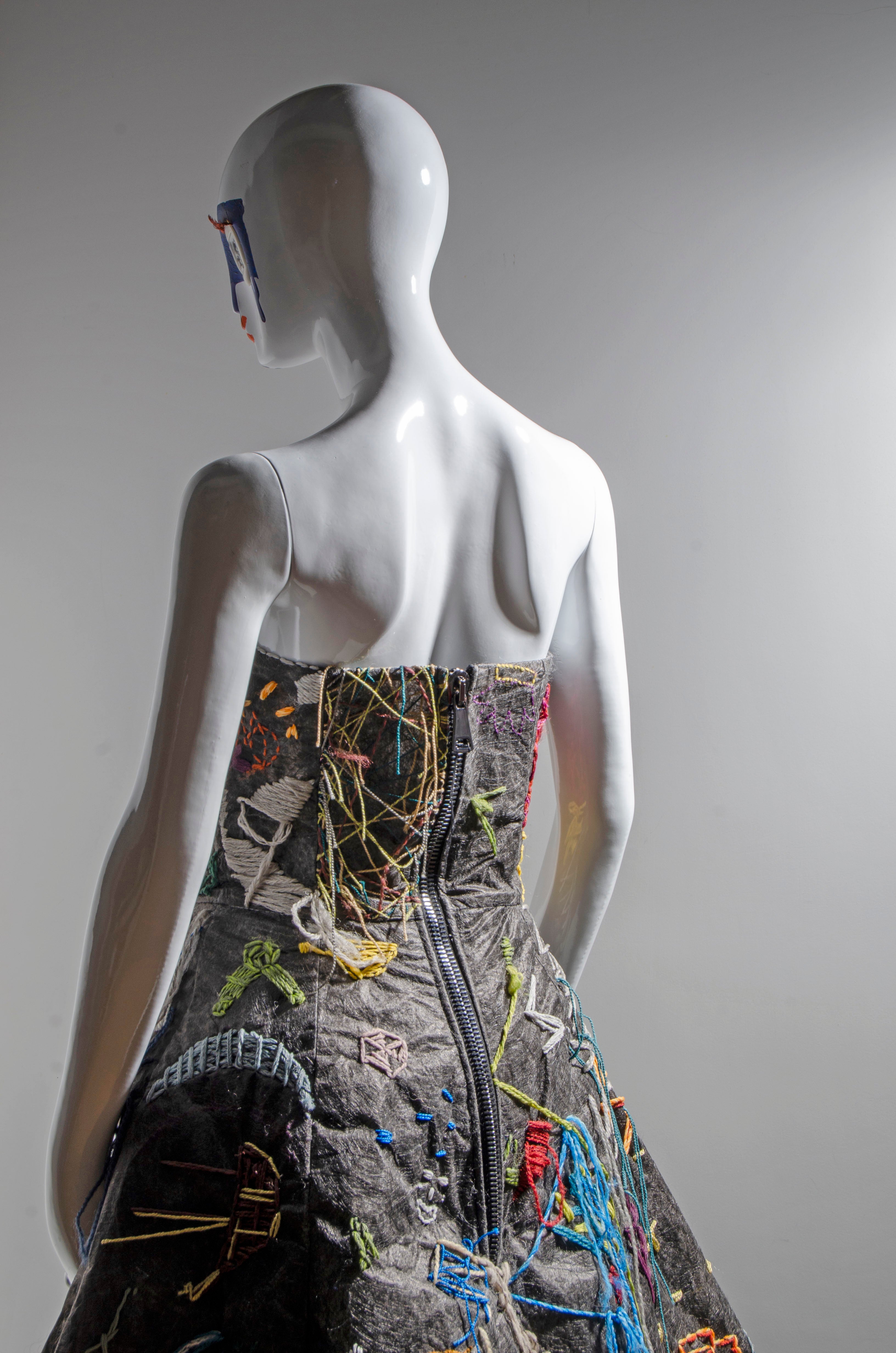 High Low Embroidered Dress - ZAID FAROUKI
