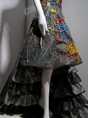 High Low Embroidered Dress - ZAID FAROUKI