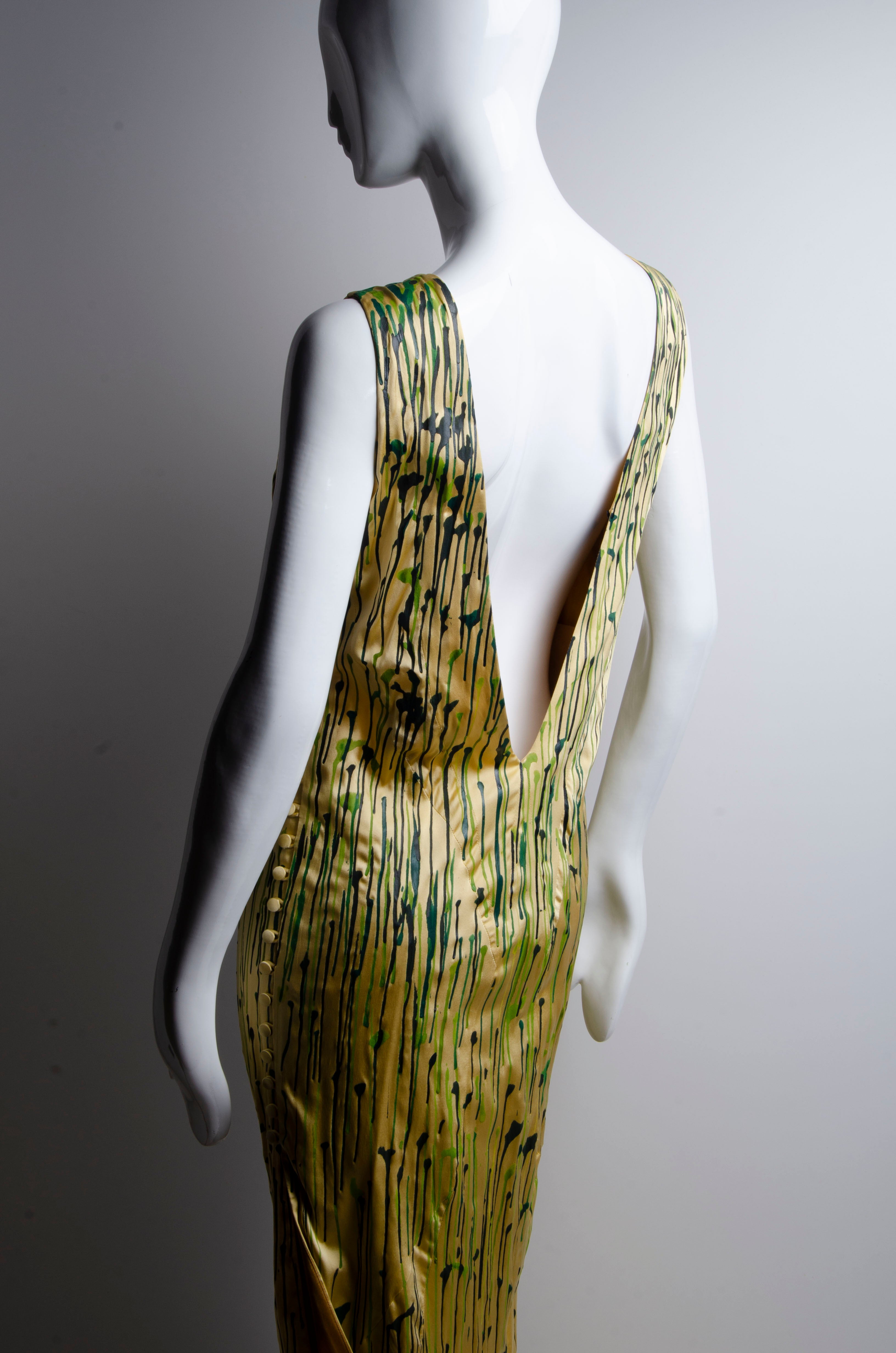 Handpainted Drip Gown - ZAID FAROUKI