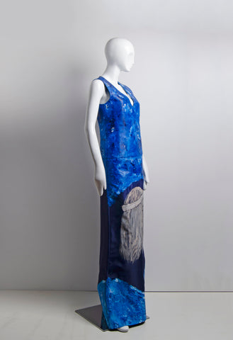 Handpainted Portrait Gown - ZAID FAROUKI