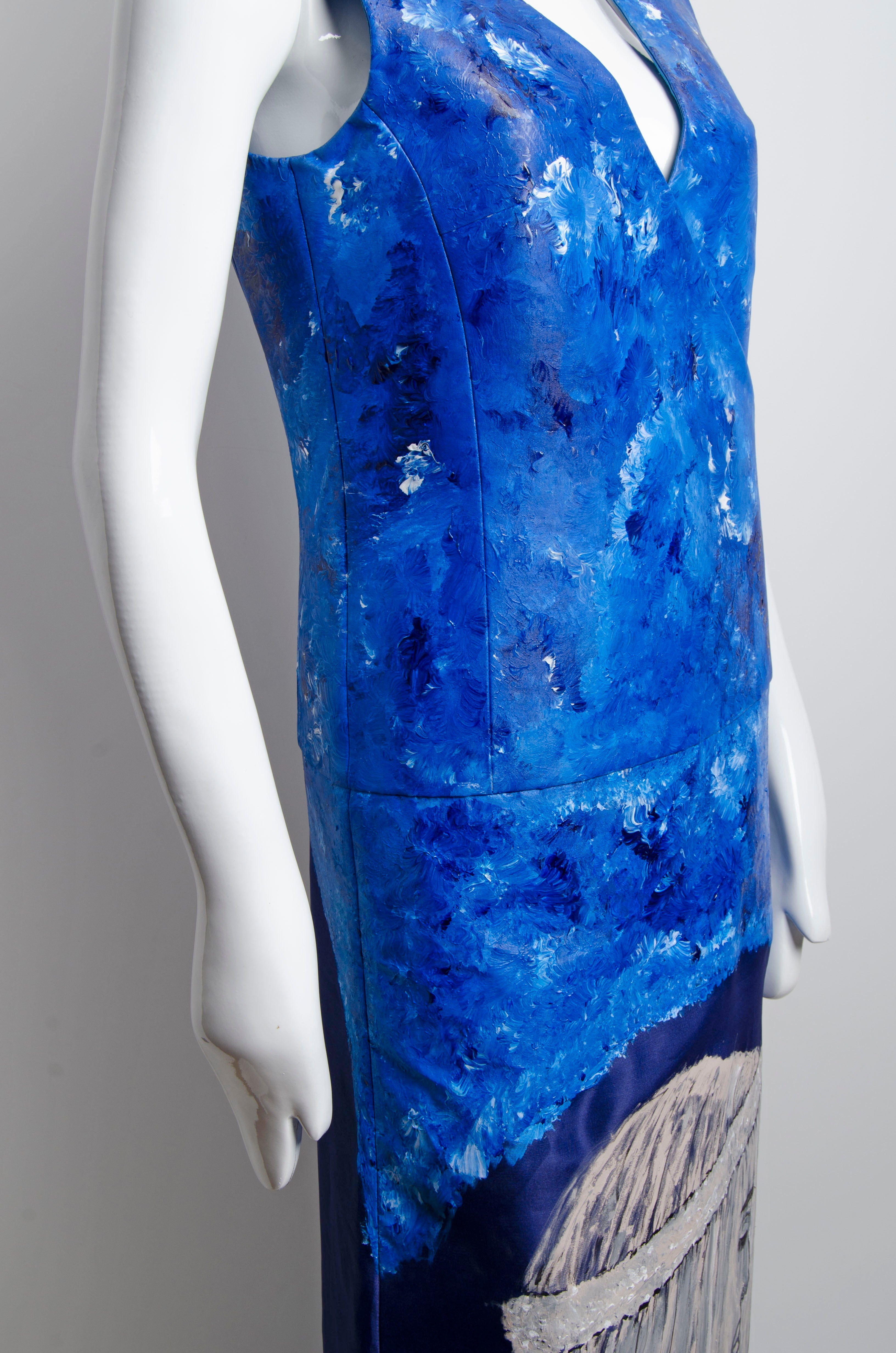Handpainted Portrait Gown - ZAID FAROUKI