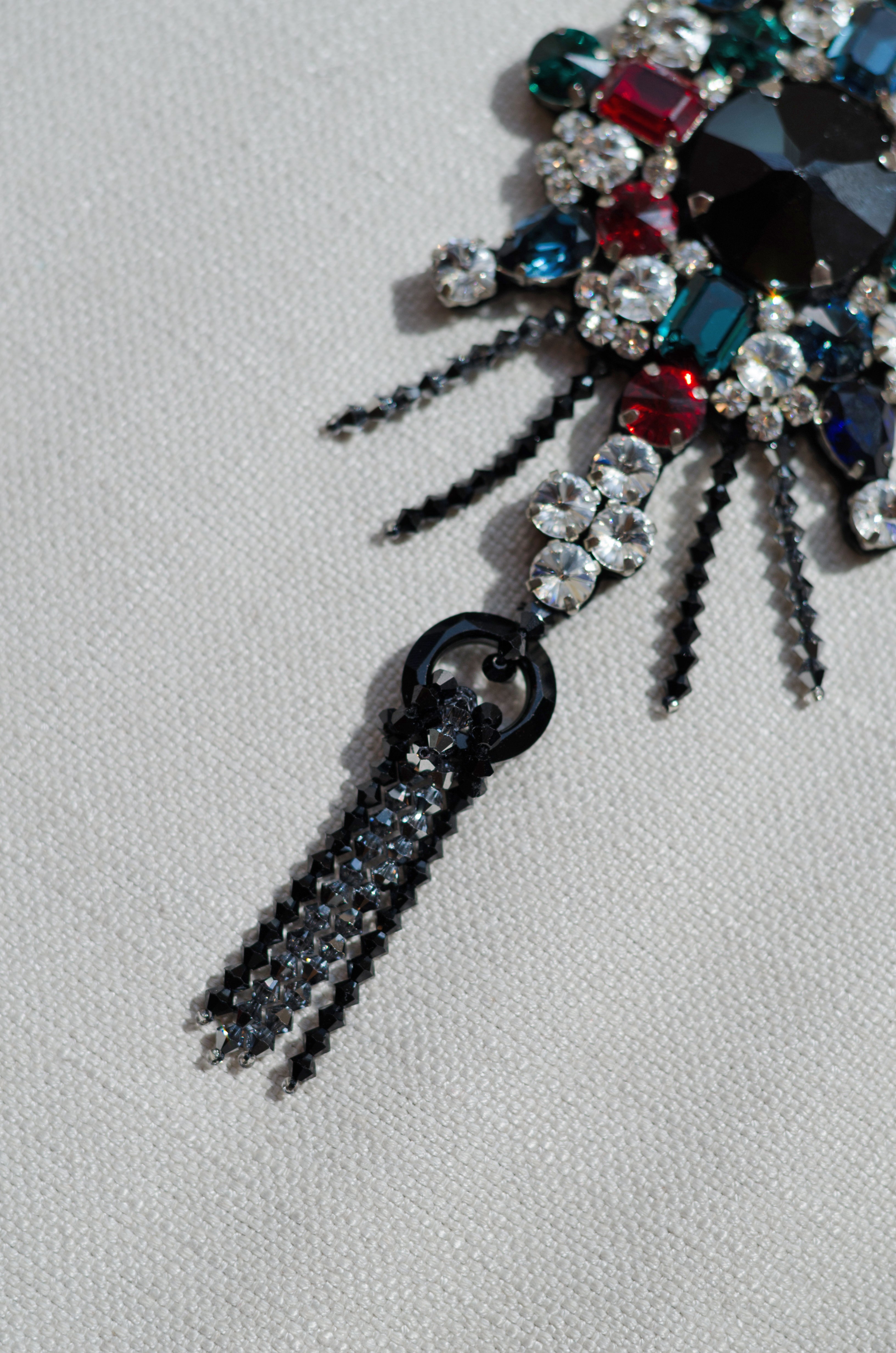 Beaded Gothic Brooch
