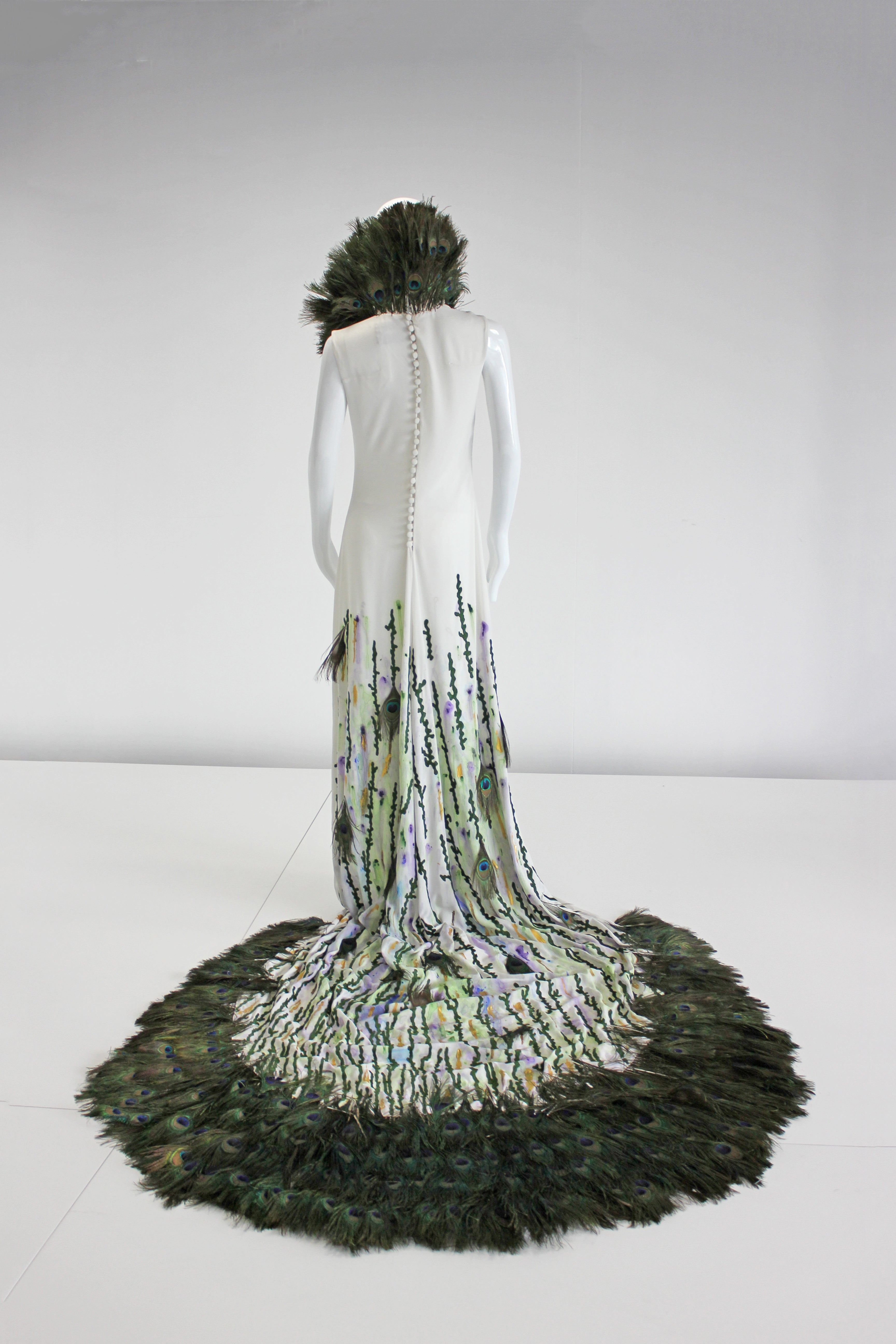 Peacock Feather Gown - ZAID FAROUKI