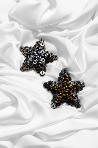 Silver & Gold-Toned Star Brooches