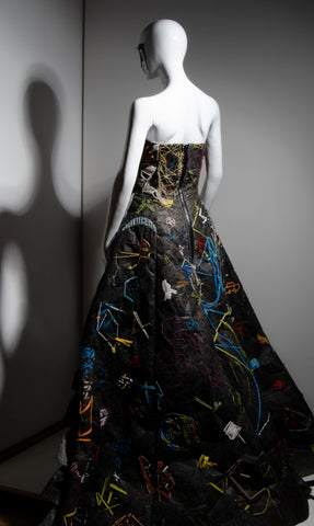 High Low Embroidered Dress - ZAID FAROUKI